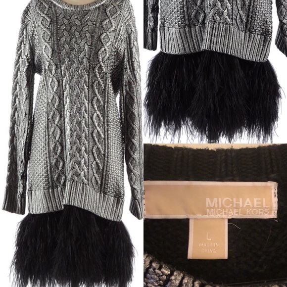 Michael Kors Metallic Feathertrim 